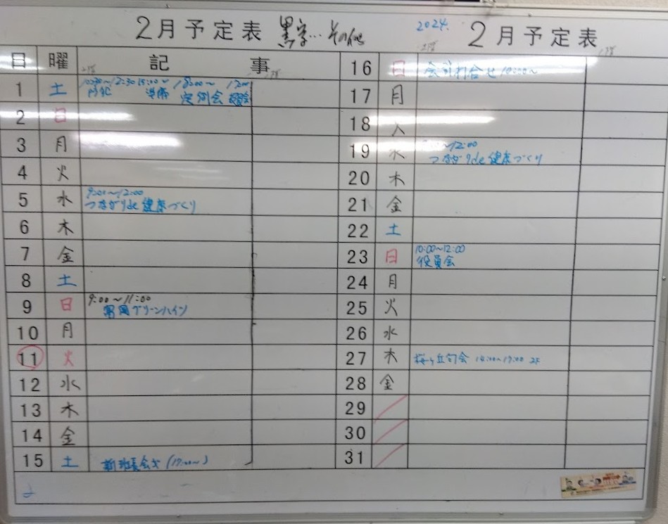 当月会館使用状況